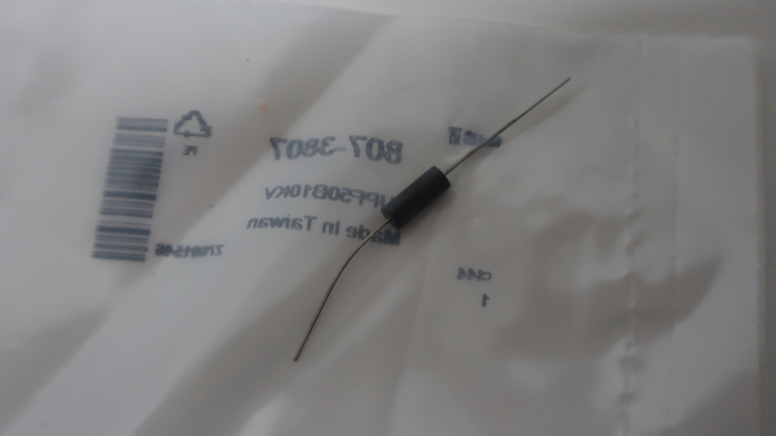 RESISTOR, METAL FILM, 10K OHMS, 0.5W, TOL 1%, AXIAL, 4X10.2M